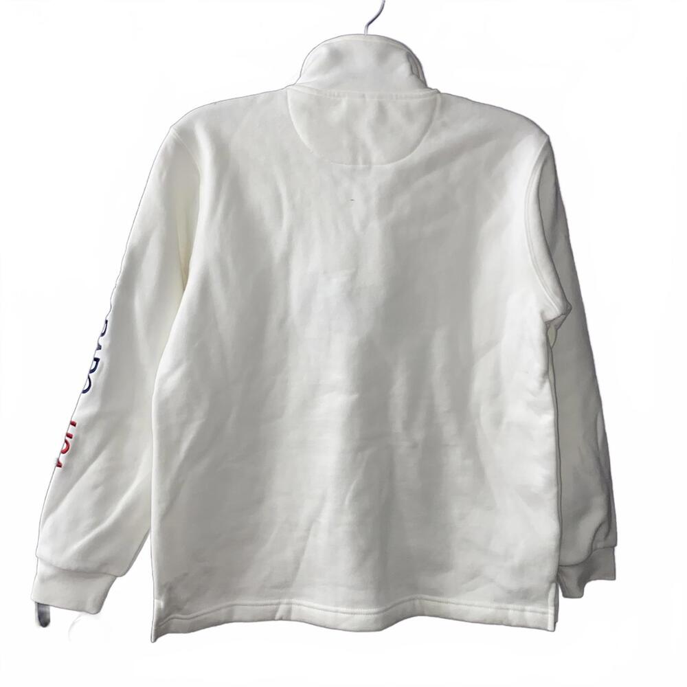 Vail Colorado Quarter Zip Pullover Womens XS White Ski Resort Cozy Winter Top - Picture 2 of 4